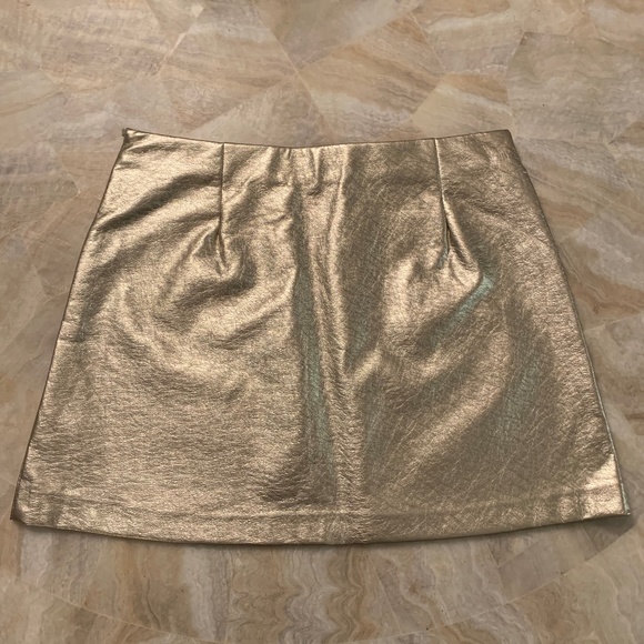 Zara Dresses & Skirts - NWT | Zara Trafaluc | Metallic Gold Skirt